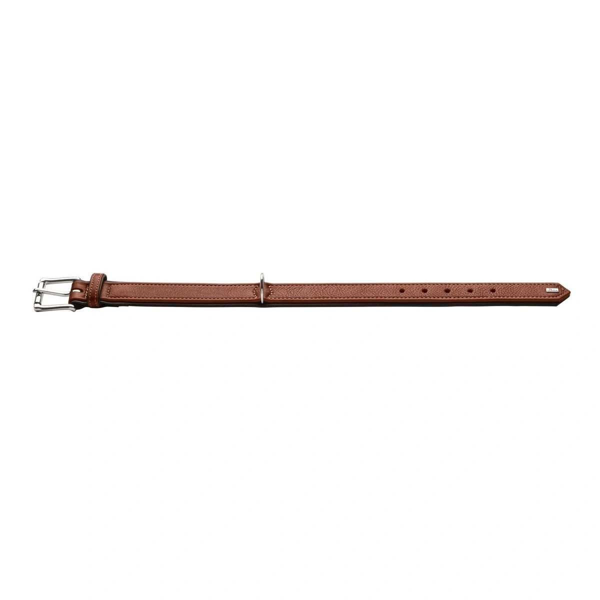 Hunter Hundehalsbånd læder Canada Elg Str.40 Cognac/Sort - 29-35 cm